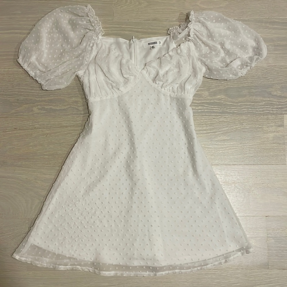 Missguided white skater dress